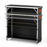 Folding Portable Bar Table, 1105 x 390 x 1010 mm, with Carry Bag, 2 Storage Shelves, and Detachable Skirt, Quick and Easy Setup, Foldable Mobile Bartending Station for Events, Party, Tradeshow Image 9