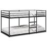 Bunk Bed without Mattress Black 90x200 cm Steel Image 2