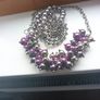 Purple Poppy  Pearl & Diamond Bracelet. Image 4