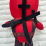 Official Marvel Comics Deadpool Heart Sign 12" Large Plush Soft Used Please see pictures Image 9