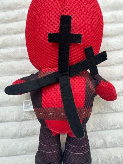 Official Marvel Comics Deadpool Heart Sign 12" Large Plush Soft Used Please see pictures