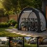 Outdoor Bike Storage Tent Fan-Shaped Waterproof Bike Tent for 4 to 5 Bikes Image 4