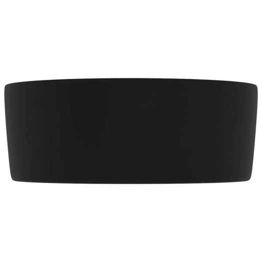 Luxury Wash Basin Round Matt Black 40x15 cm Ceramic