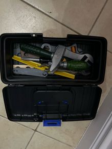 Kiddies tool box & tools