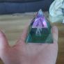 3d etched Angel Pyramid     Iridescent Image 4