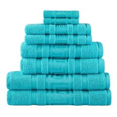 Snoozeville Royal Greek Bath Sheets Aqua