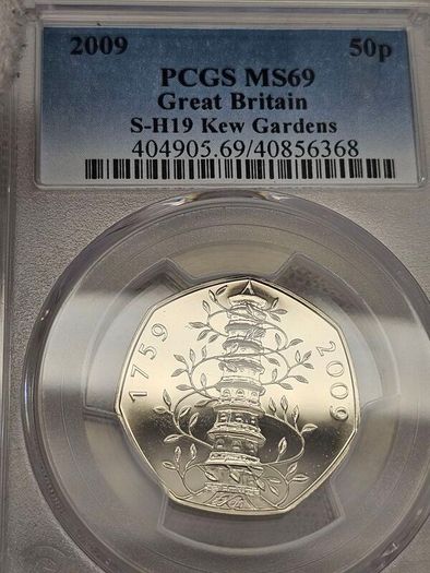Great Britain 2009 Kew Gardens 50p Coin PCGS MS69