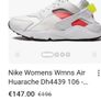 Nike Air Huarache Women's Trainers  DH4439-106 Size: 8.5 US 39.5 EU 6.5 UK Image 2