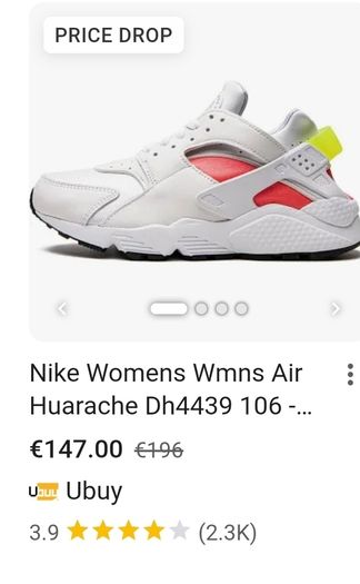 Nike Air Huarache Women's Trainers  DH4439-106 Size: 8.5 US 39.5 EU 6.5 UK