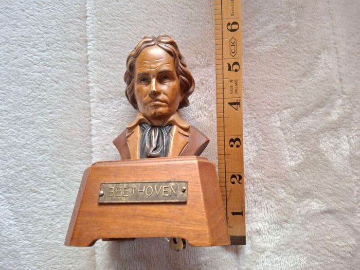 Vintage Reuge Beethoven Wooden Music Box Working