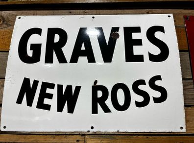 enamel sign