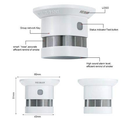 BRAND NEW Fire alarm Smoke detector Smart Home system 2.4GHz High sensitivity Safety prevention Sensor