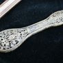 Vintage Vanity Brush set,2 Mirrors and Brush 3 pices ,Embroid Floral gold filigree dressing Vanity Image 4