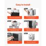 Foldable Camping Oven, Stainless Steel Portable Camping Stove, with 3 Tier Grill, Handle and Thermometer, Use with Wood Burning Fire, Propane Stoves, for Baking Bread, Pizza, Outdoor Cooking Image 7