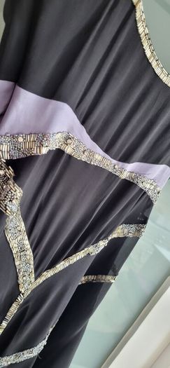 NOCTURNE 100% Silk Beaded Cocktail Dress Sz 12UK(Fit 10-12UK) - Rrp 695 (New)
