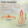 Timber Claw Hook, 28 inch 4 Claw Log Grapple for Logging Tongs, Swivel Steel Log Lifting Tongs, Eagle Claws Design with 2205 lbs/1000 kg Loading Capacity Image 5
