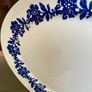 Vernacular Blue and White Spongeware  Floral Platter Unmarked 30 cm Image 4