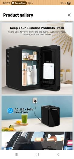 Enventor Mini Fridge 6 Litre, 8 Can Mini Fridges for Bedrooms, AC+12V DC Power Cooler & Warmer, Portable Small Fridge for Car, Travel, Home/Skincare, Makeup, Cosmetics/Drinks, Fruit, Food, Black