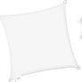 Sun Shade Sail Square 2m White Garden UV Waterproof Canopy Awning Screen Shelter Gazebo Pergola Patio Conservatory Protective Indoor Outdoor Block Free Rope Image 2