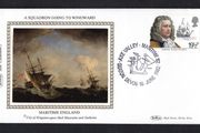1982 Great Britain Benham Silke Cover showing A Squadron going to Windward tying 19 1/2p Admiral Blake and Triumph commemorative stamp