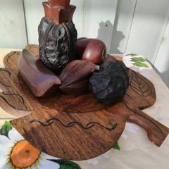Vintage Carved Wood Fruit