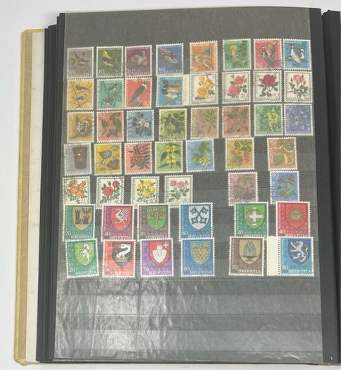 Collection: Switzerland (Helvetia) mainly, Malta, Gibraltar & Andorra Stamps mainy usd but a few mint on 38 pages