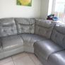grey leather couch Image 4