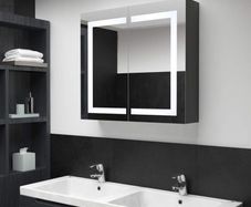 LED Bathroom Mirror Cabinet 80x12.2x68 cm