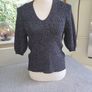 Next black and silver ribbed dressy knit bnwot uk 8-10 Image 2