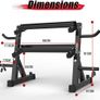 Adjustable Dumbbell Rack Storage 98x41x91/85x32x80CM,2 Tier/3 Tier Weight Storage Rack Organizer Dumbbells Stand Holder Space-Saving Fitness Organiser Durable Stabel Steel for Home Gym Image 2