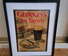 Framed Guinness advertisement