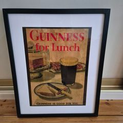 Framed Guinness advertisement