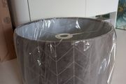 Grey velvet lampshade