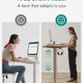 Electric Height Adjustable Standing Desk, 60x100cm Ergonomic Home Office Table Image 8