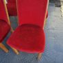 1930s set of Original red velvet walnut Art Deco chairs Image 6