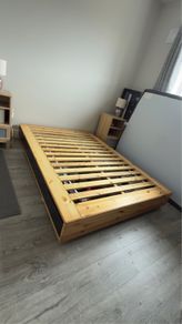Solid Wood Double Storage Bed