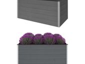 Garden Raised Bed Grey 200x100x91 cm WPC