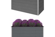 Garden Raised Bed Grey 200x100x91 cm WPC
