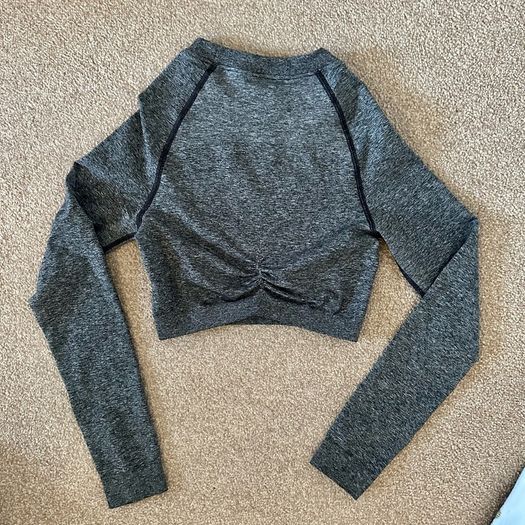 Grey Gymshark long sleeve top size S