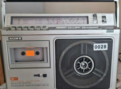 From 1979, Sony CFM-33L FM/MW/LW/SW radio cassette recorder, working good, no any problems.