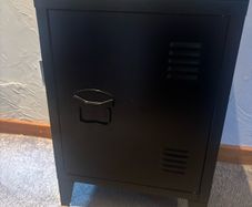 black bedside locker