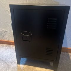 black bedside locker