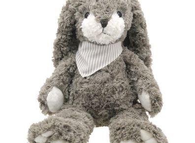 Wilberry Grey & White Plush Bunny Soft Toy