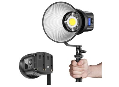 RaLeno 80W LED Studio Video Light, Continuous Lighting with 5600K 7200Lux1M CRI 95+ Brightness Adjustable, Bowens Mount and Efficiency Cooling Fan