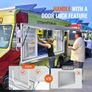 Concession Window 36"x36", Aluminum Alloy Food Truck Service Window with 4 Horizontal Sliding Windows & Awning Door & Drag Hook Image 4