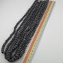 Vintage African Style White Stripe Black 8.2mm - 8.5mm Glass Beads Necklace Strand Image 7