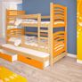 Triple trundle bunk bed OLI  Real pine wood made Free mattresses and Delivery Image 7