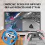 Steering Wheels for Nintendo Switch & OLED JoyCons, Racing Wheels for Mario Kart 8 Deluxe [Mariokart Switch Steering Wheel Joycon Controller Attachment Accessories] - TWIN PACK[1x Red & 1x Blue] Image 4