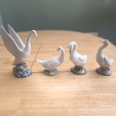 Selection Of Nao By Lladro Swan Figurines