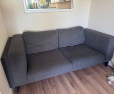 Large two seater sofa couch - Ikea Nockeby - grey blue 2 seat
